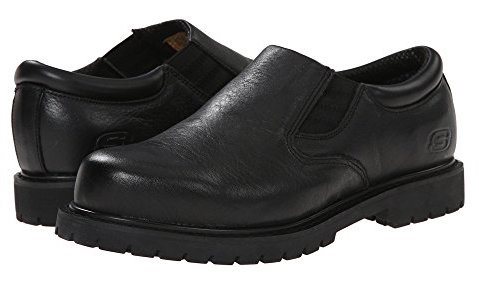 black enclosed shoes for work